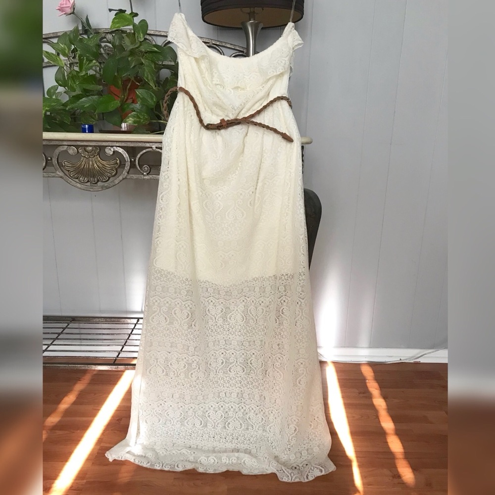 Strapless Lace Summer Dress